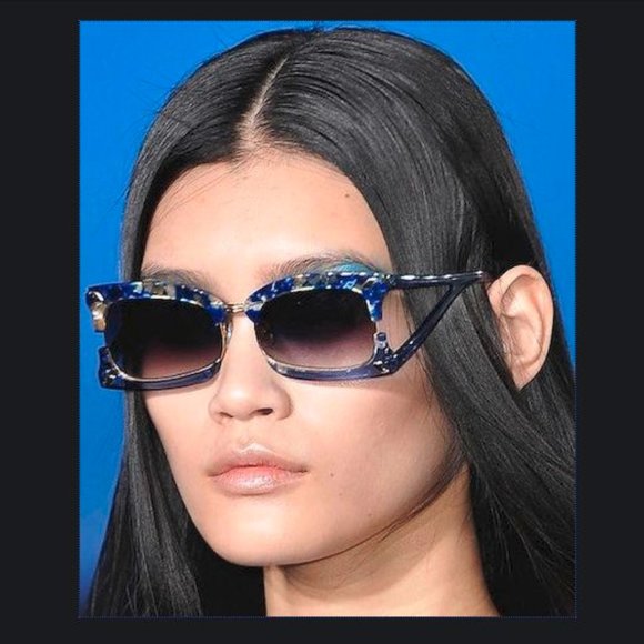 LINDA FARROW X PRABAL GURUNG Blue Sunglasses main image 9